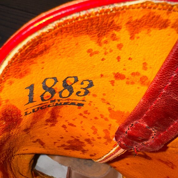 Red Lucchese Women's Cowboy Boots - Picture 8 of 8